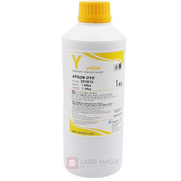 LITRO DE TINTA UNIVERSAL NDM DE1 LT EPSON YELLOW