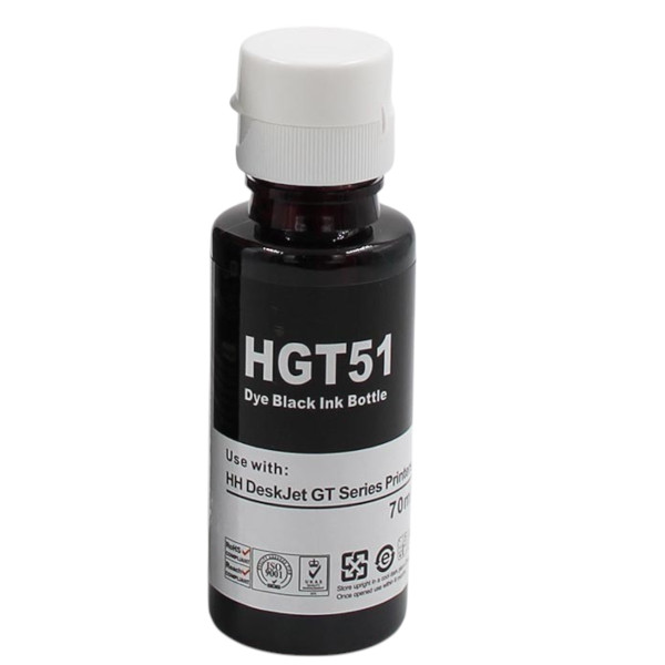 TINTA COMPATIBLE CON HP BLACK GT51 / GT52  70 ML