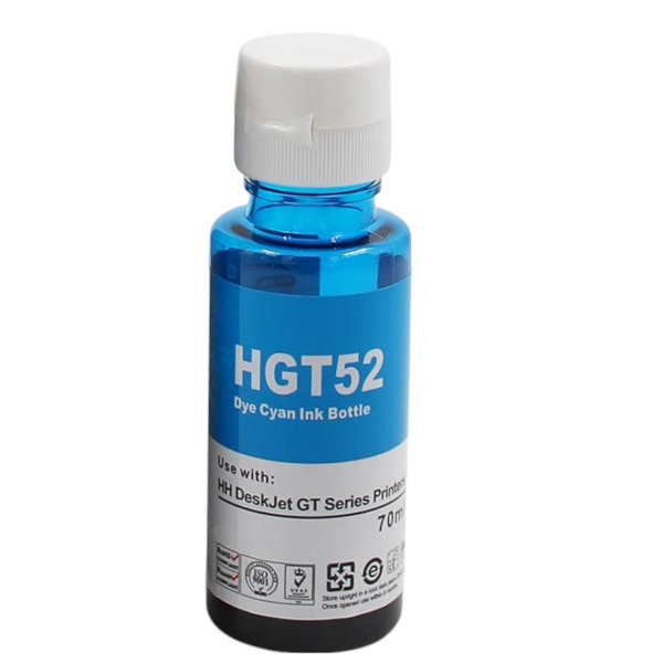 TINTA COMPATIBLE CON HP CYAN GT51 / GT52  70 ML