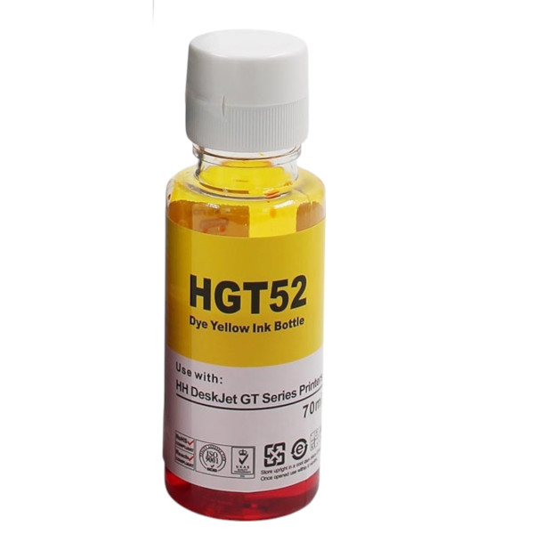 TINTA COMPATIBLE CON HP YELLOW GT51 / GT52  70 ML